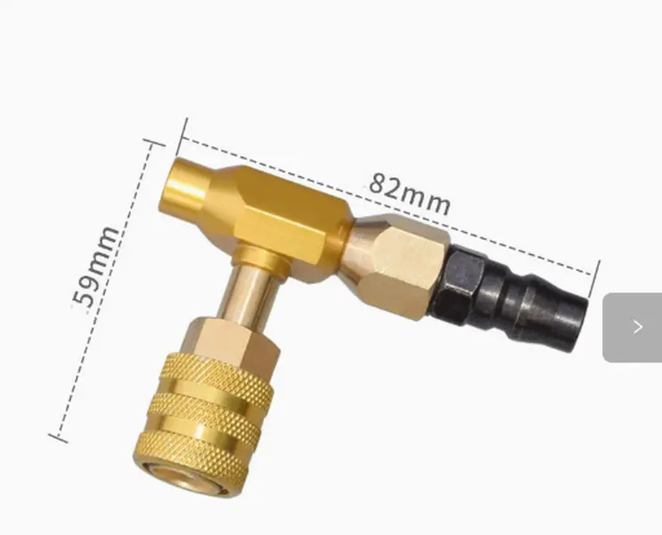 Solid Brass Self-Locking Tire Deflate Air Chuck | Quick Connect Air Bleed Nozzle ONLY For Tire Pressure Release