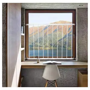 WAOWAO Window Safety Guards for Children Kids Child Toddler Pets Extra Wide White Tension Security Window Guard Gate for Home Fit 19.49-33.60" Sliding Windows (2Piece