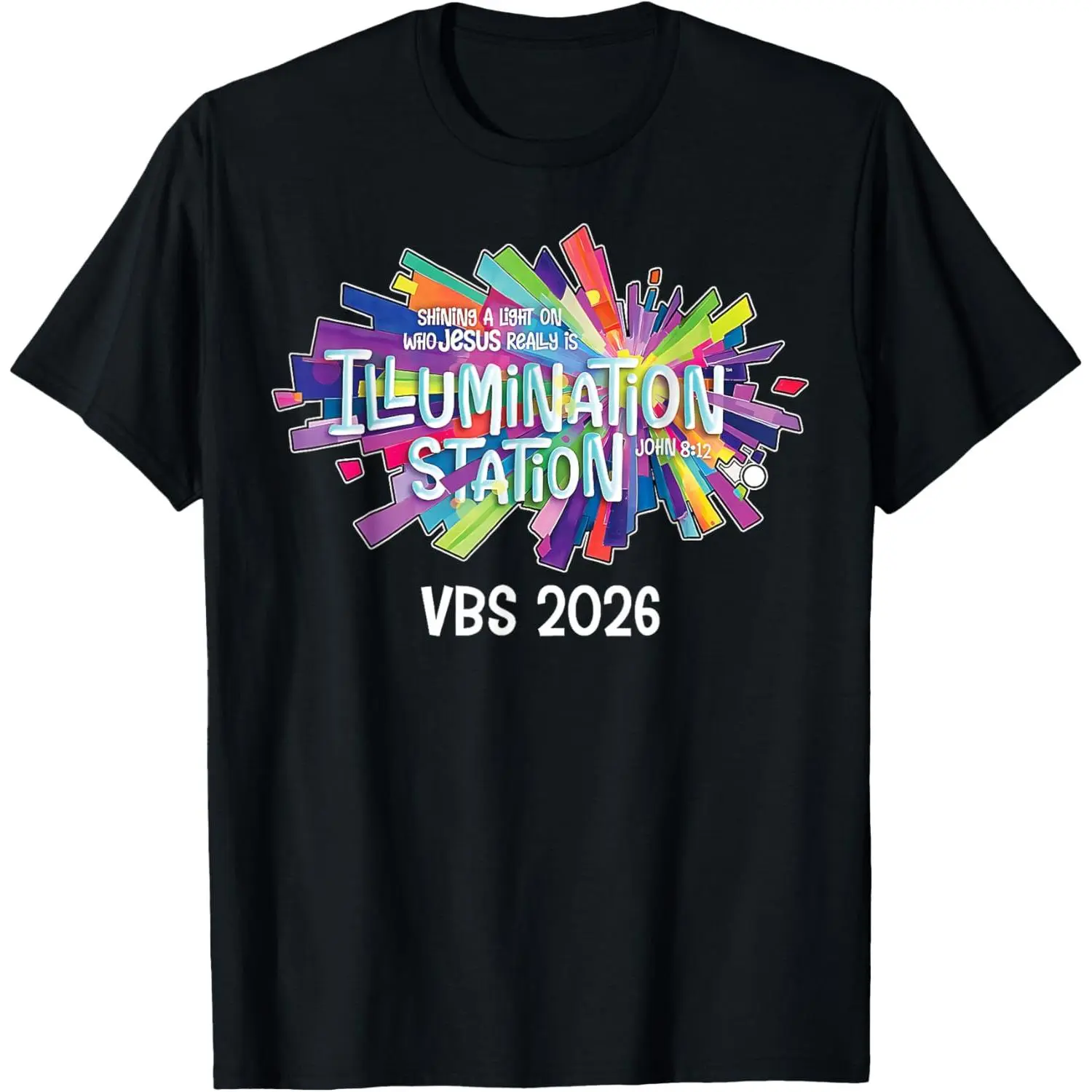 100% Cotton Illumination Station VBS 2026 Bible Jesus Christian Lights T-Shirt
