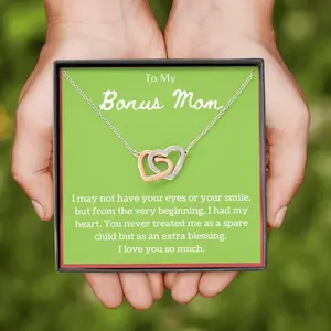 Gift For Bonus Mom, Step Up Mom Necklace, Birthday Present IDea For Stepmom From Stepdaughter, Gift From Stepson, Thank You To Stepmom Gift
