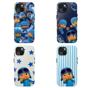 Blue Pocoyo Phone Case, Adorable Perfect For Fans Of The Curious Little Explorer Cover Compatible with iPhone 12, 13, 14, 15, 16, 17 Plus Pro Promax & SS Galaxy S21-25 Series