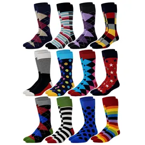 Dress Socks | Premium Combed Cotton Funky Design | Men's 12 Pairs