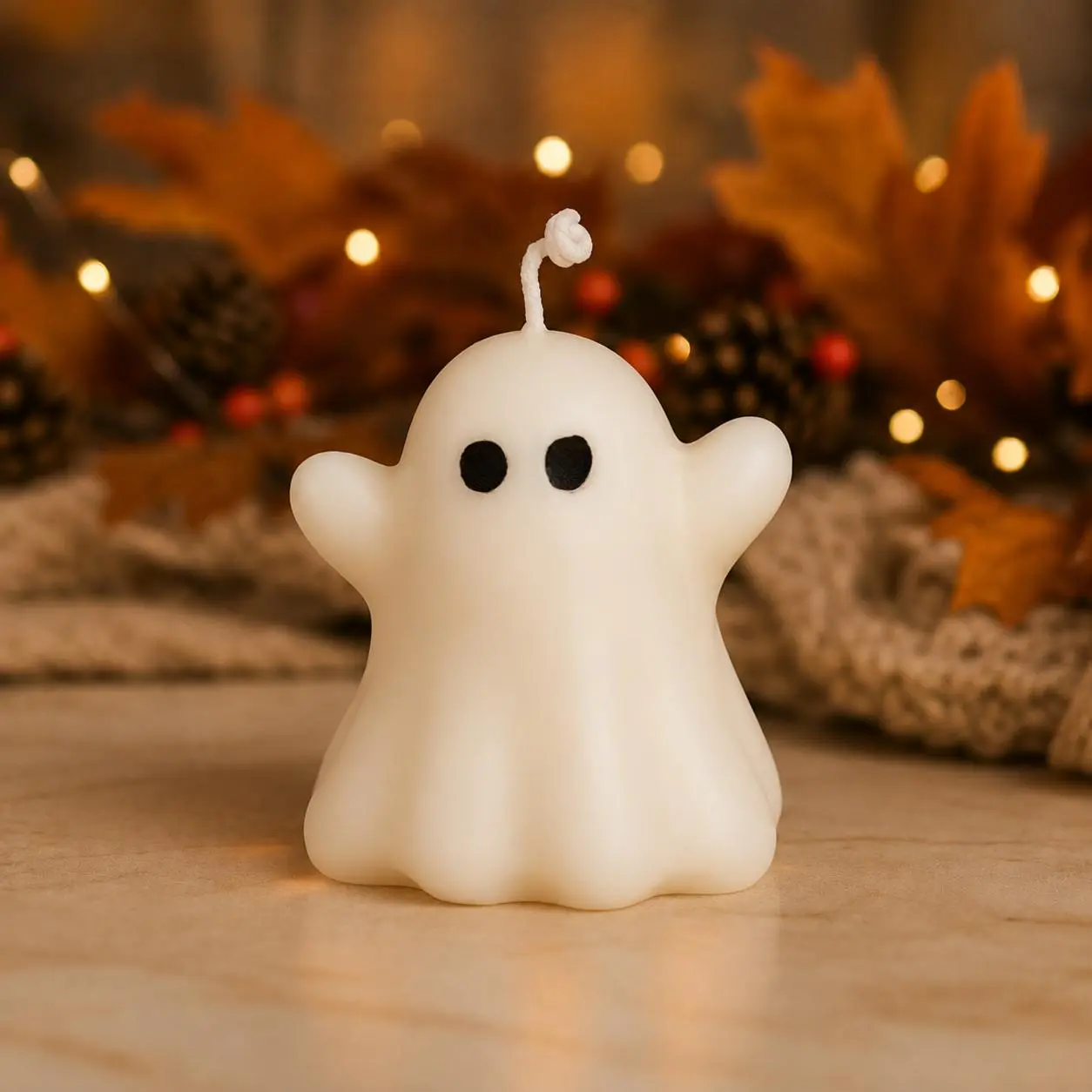 Cute Ghost Soy Candle | Halloween Decor | Handmade Fall Candle | Spooky Home Decor