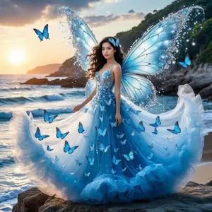 5D DIY Full Drill Diamond Painting - Diamond Painting Kit Fairy Butterfly Mosaic Canvas DIY Wall Art, Home Wall Decoration, Suitable for Halloween, Christmas, Birthdays, and Anniversary Gifts.