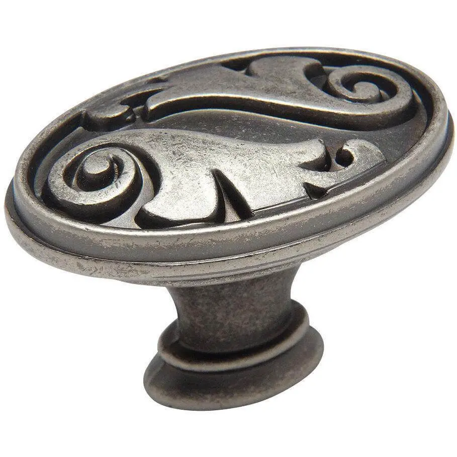 Cosmas 4297WN Weathered Nickel Floral Cabinet Knob