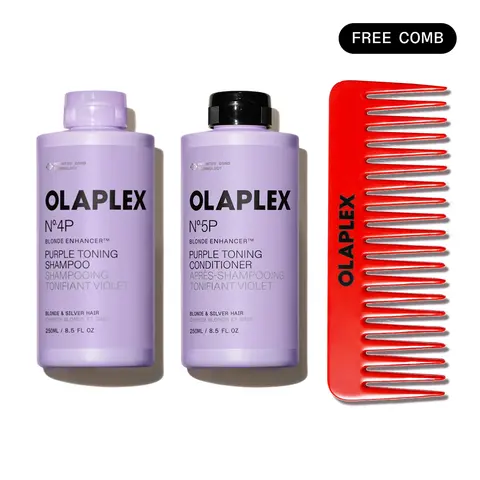 OLAPLEX Blonde + Bond Duo - Nº.4P Purple Shampoo + Nº.5P Purple Conditioner for Brassiness