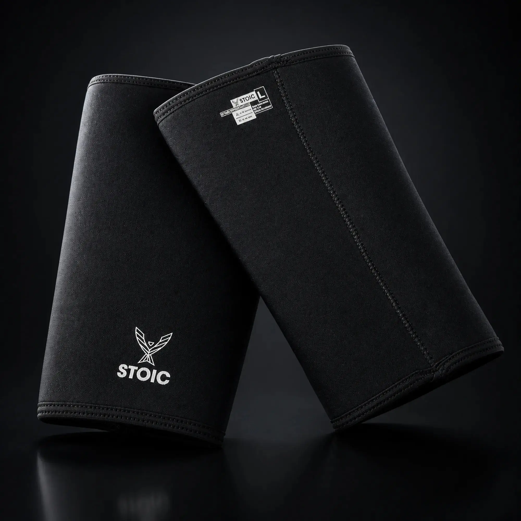 Stoic 7mm Neoprene Knee Sleeves - Compression Support for Weightlifting, Men & Women