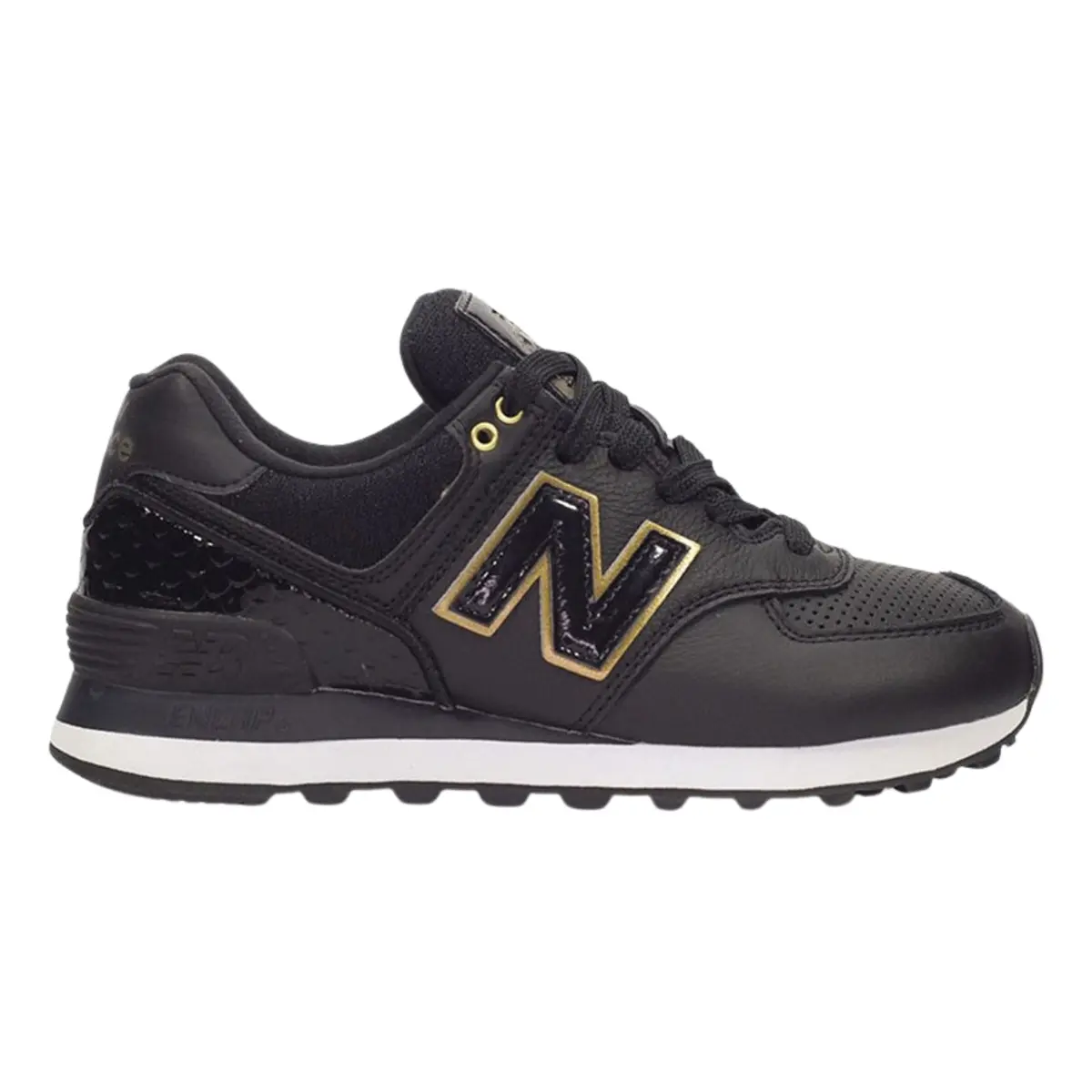 New Balance 574 Black Gold Women's Fashion Shoes New