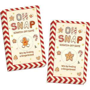 Christmas  -50 Pack, Scratch Off Christmas Party , Santa Party Activity For Groups Family Adults Festive Raffle Tickets, Holiday  Ideas Activities Supplies, A19