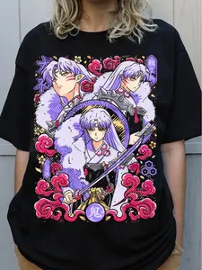 Sesshomaru Graphic Tee, Inuyasha Anime Shirt | Retro Anime 90s Shirt
