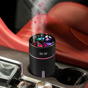 Waterless Car Diffuser for Essential Oils, Dual Nozzle Battery Powered Humidifier,Smart Car Air Freshener Diffuser with Colorful Lights And Various Spray Modes for Car Office Home
