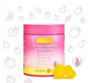Her Juicy Feminine Care Probiotic Gummies – Integrated Support Blend of Slippery Elm, Prebiotics & Lactobacillus Complex Targeting Female pH Imbalance & Persistent Dryness, Hawaiian Pineapple 60 Count Soft Chews