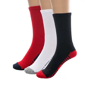 Boys Bamboo Athletic Socks 3 pk Crew Cushioned Seamless Toe Anti Odor Socks (Assorted, 7-8)