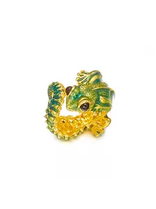 Gothic Lizard Ring for Women and Men Unique Animal Inspired Adjustable Open Band Statement Jewelry Trendy Unisex Fashion Accessory Witchy Jewelry