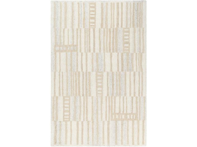 Livabliss GND2372-23 2'x3' Handmade Hand Tufted Traditional Granada Rectangular Area Rug - Wool Face, Pearl & Ash Color, Floor Rug for Living Room, Bedrooms, Indoor Use