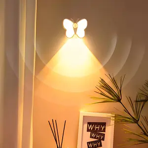 2024Smart LED Butterfly Night Light with Motion Sensor & USB Rechargeable - Magnetic Wall Lamp, Dimmable Indoor Smart Lighting for Home, Bedroom, Hallway, Stairs, Bathroom - Energy-efficient, Modern Design, Bedroom Lighting, Contemporary Lighting2025