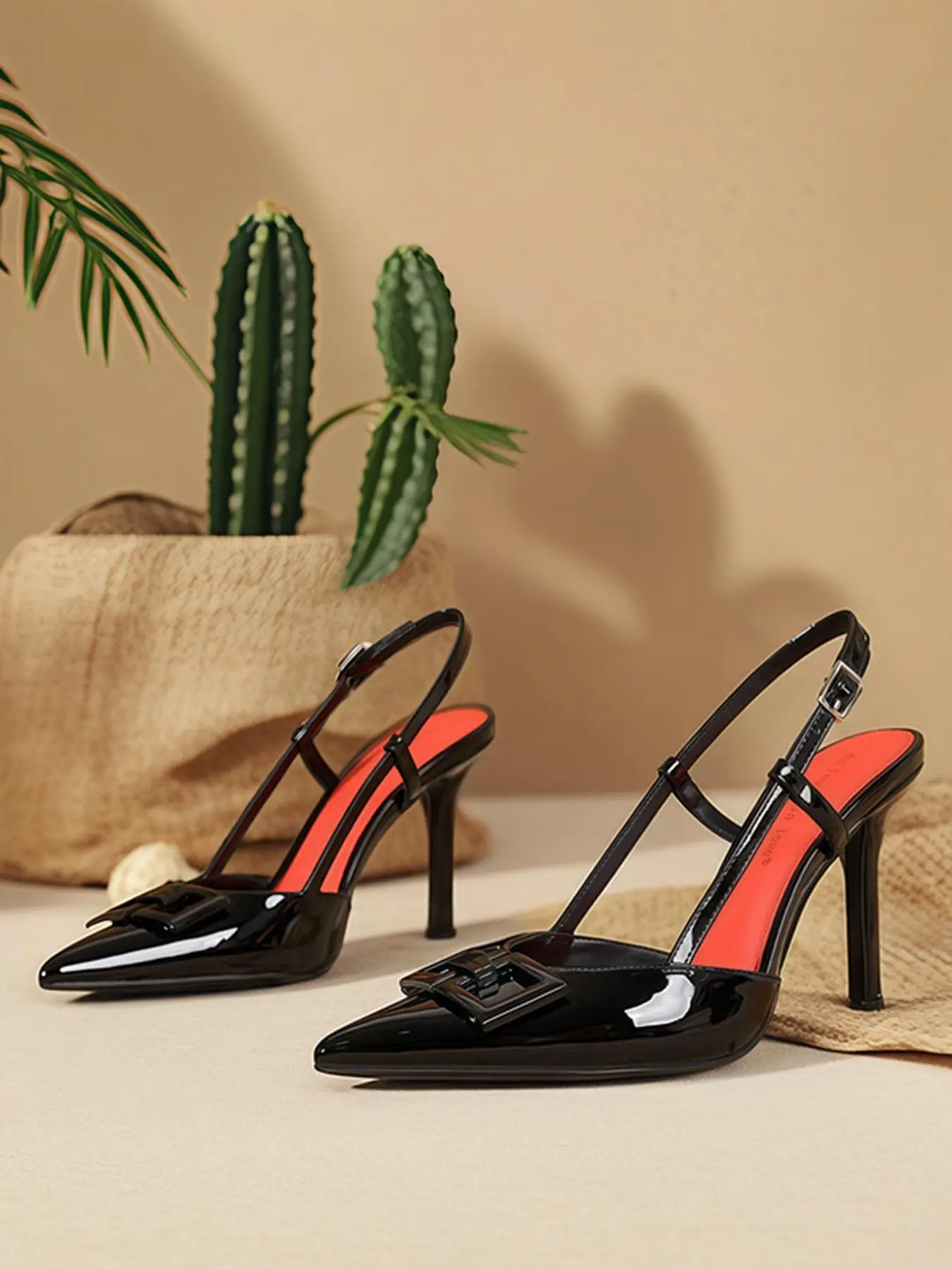 Women's Fashionable Geometric Decor Stiletto Heeled Sandals, Elegant Pointed Toe High Heel Sandals for Party, Banquet, Fashionable Shoes for Daily Wea