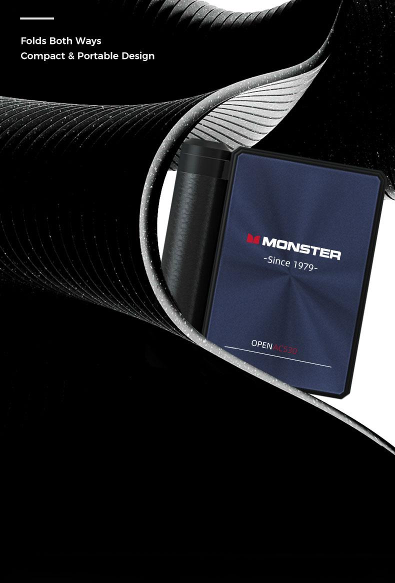 Monster Ear Buds - Headphones Bluetooth with Dual-Fold Design, Noise Isolation - 145H Playtime Wireless Earbuds Bluetooth 6.0, IPX5 Waterproof & Sweatproof Wireless Headphones, Headset Ideal Traveling Gadgets & Electronic Gifts for Men and Women