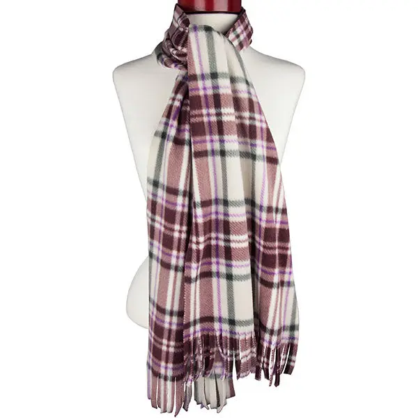 Mega Cap 3041 Plaid Fleece Scarf