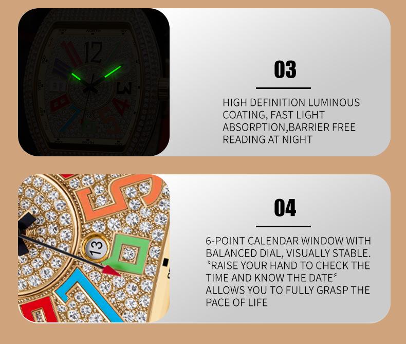 Men's Luxury Rhinestone Embellished  Watch Included Fashion Timeless ClassicWatch Flash Sale -Fashionable it is elegant, durable, and the perfect choice foreveryday wear.  with Gift Box