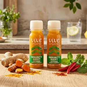 Organic Ginger Cayenne Immunity Shot 2oz – Wellness Shot for Energy Boost & Immune Support