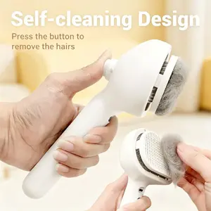 Pet Steam Brush for Shedding, 3-in-1 Self-Cleaning Spray Grooming Comb, One-Click Hair Removal, Gentle Deshedding Tool for Cats & Dogs, Ideal for Long & Short Hair
