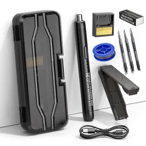 USB or battery dual-use soldering iron, 3-speed temperature adjustable, with 3pcs soldering iron tip