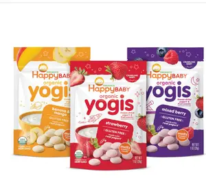 Happy Baby Organics Yogis Freeze-Dried Yogurt & Fruit Snacks, 3 Flavor Variety Pack, 1 Ounce (Pack of 3)