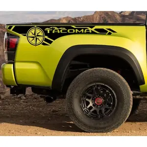 TRD Off Road  compass EDITION BEDSIDE DECAL, TRD 4X4,Toyota Tacoma, Decals, Stickers, set of 2
