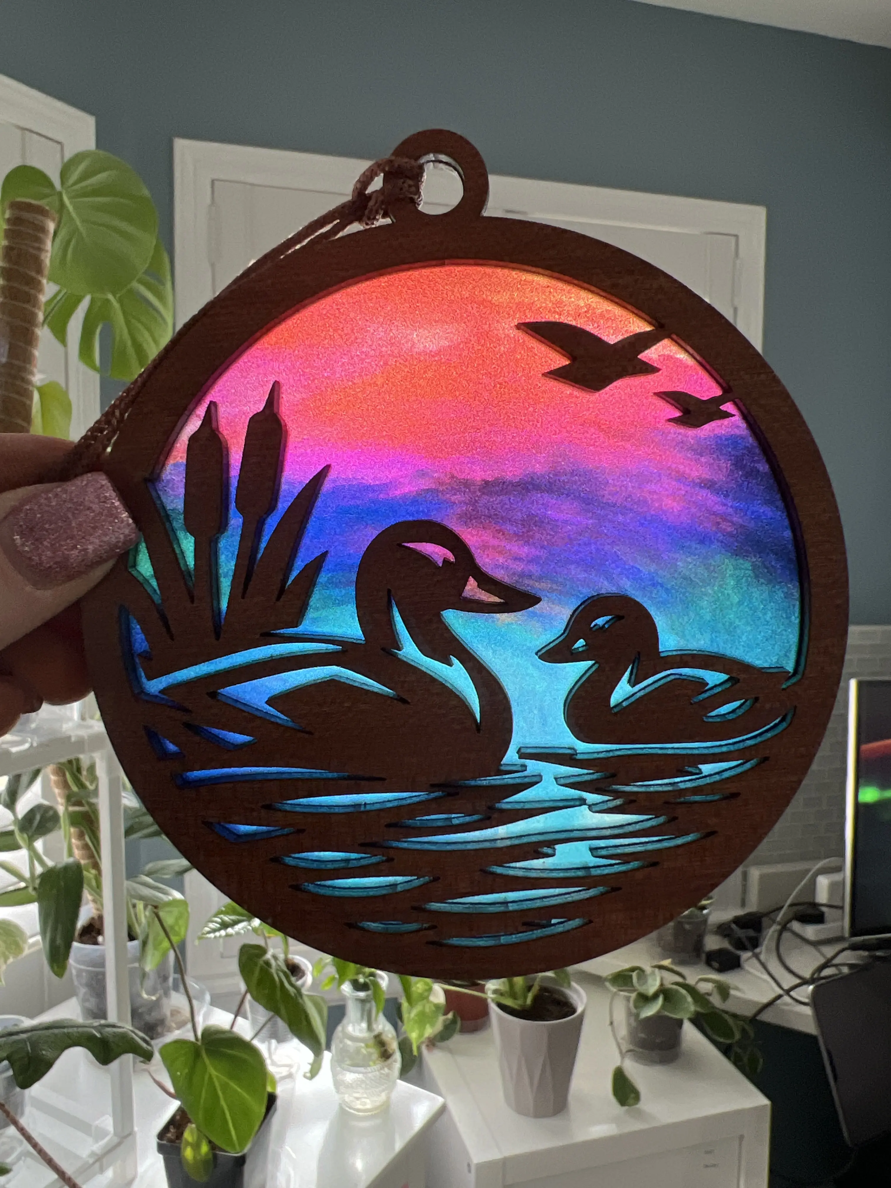 Ducks Suncatcher for Sunny Window Ducks Suncatcher for Sunny Window
