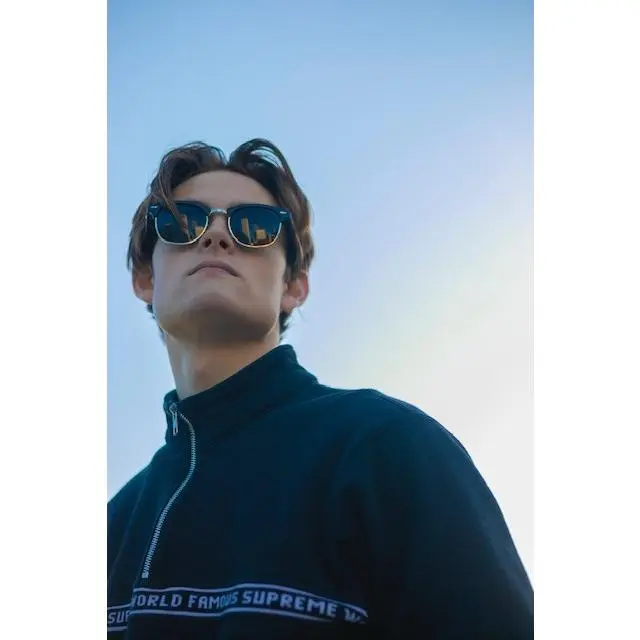 QC Shades Blackout Clubmaster Full Rim UV Sunglasses with 400nm UV Protection Polycarbonate PC Frame Silicone Nasal Support Classic Brow-Line Style