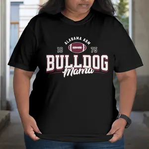 Alabama A&M Bulldogs Football T-Shirt, Personalized AAMU Bulldog Mama Tee, Custom HBCU School Apparel, Game Day Tailgate Shirt Maroon