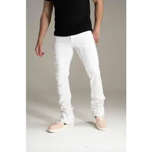 SPARK STACK WHITE JEANS