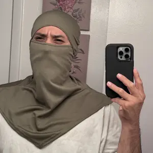 6Pcs-Long Sleeve Full Face Mask Head Cover, Breathable Sun Protection Towel for Men & Women, Sweat Absorbent Quick Dry Sports Fishing Cap