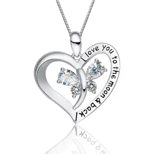 Eternally Connected Mother and Child Heart Necklace, Sterling Silver Love Pendant Jewelry, Perfect Mother's Day Birthday & Holiday Gift for Mom