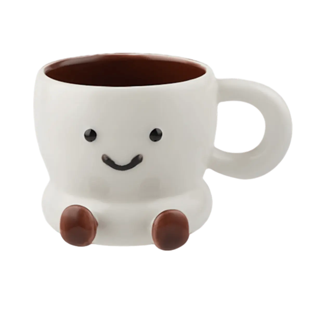 GLAZE STORY Pangpang Cocoa Bean Paw Ceramic Mug 280ml - Cute Coffee Cup for Latte, Cappuccino, Tea Lovers