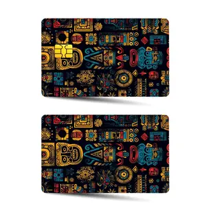 Unique Symbol Design Credit Card Stickers, Ultra-Thin Vinyl Material, 2 Pieces Per Set, Waterproof and Scratch-Resistant Film