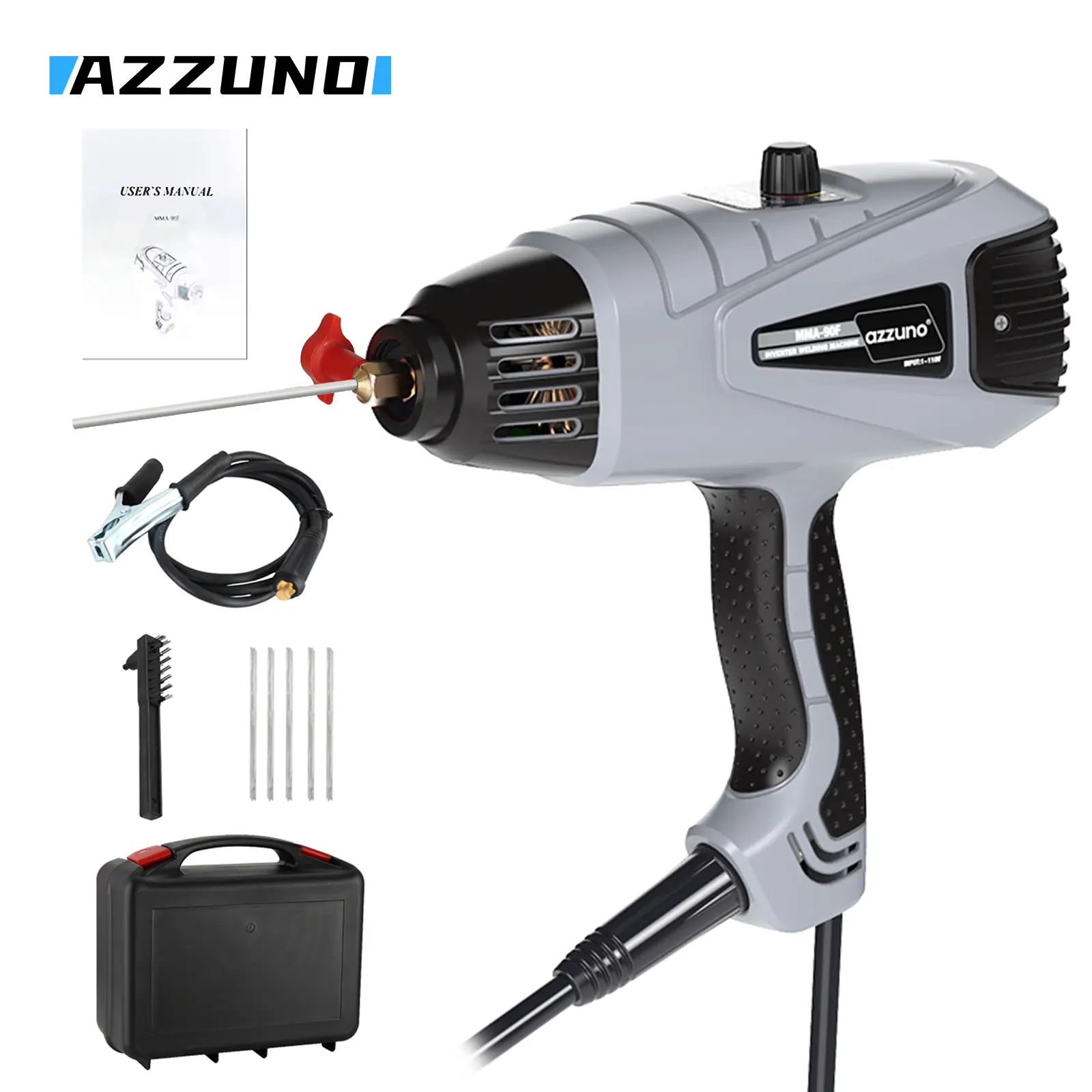 AZZUNO MMA-90F handheld arc welding machine digital intelligent current thrust new design, small size, suitable for simple welding
