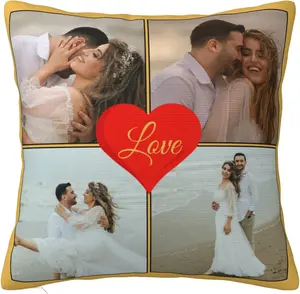 Personalised Cushion Cover with Picture Text, Custom Photo Pillow case Sofa Home Décor Custom Gift Birthday Wedding Keepsake Anniversary Christma (6 photos-MUM) S