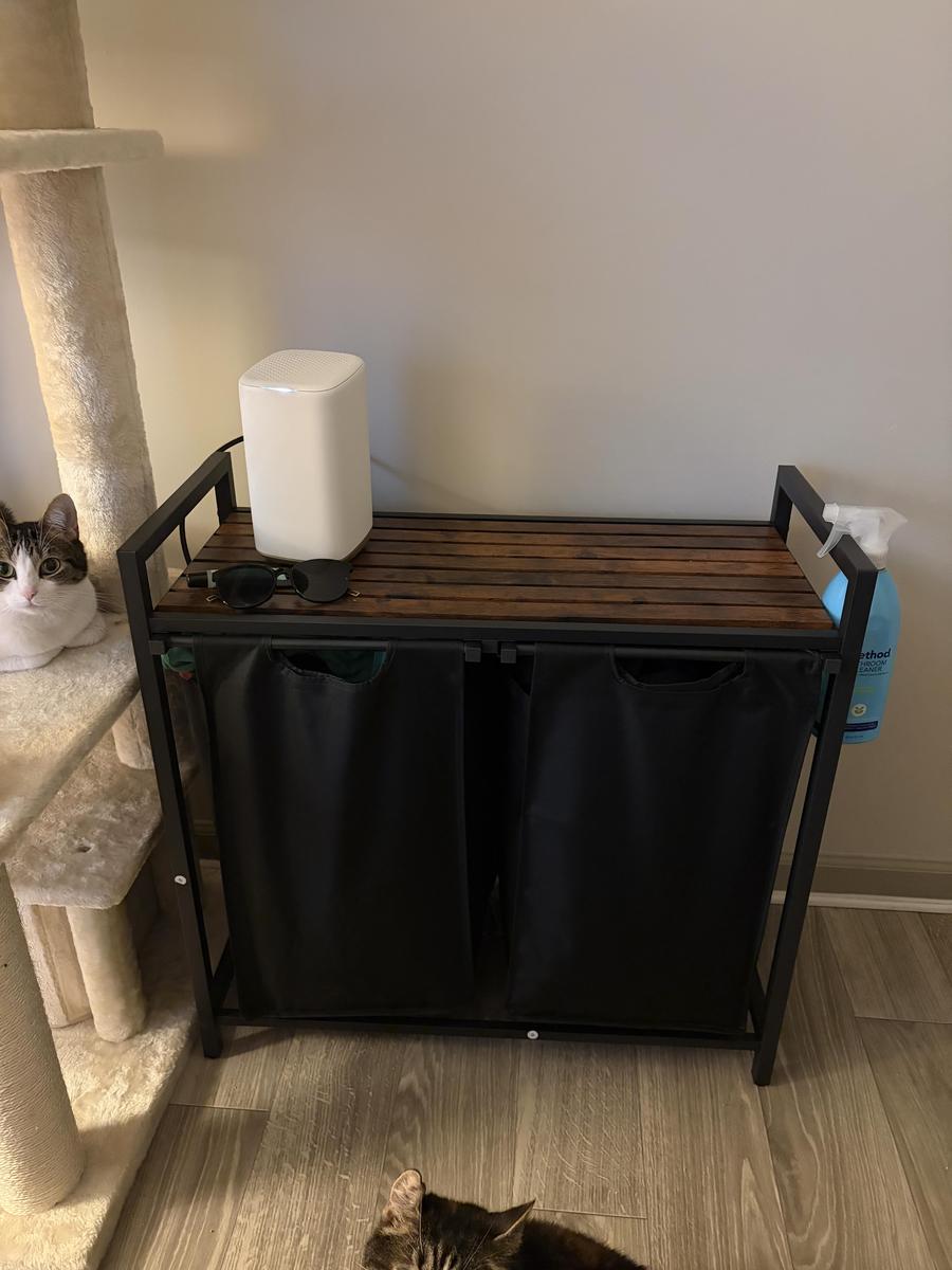 Item: Black + Rustic Brown, 2 Compartments (28.8 x 13 x 28.4 Inches)