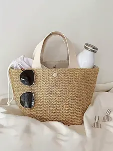 Handmade Woven Half-Moon Beach Handbag, Women's Hollow Crossbody Shoulder Bag, Casual Straw Bag, Perfect Gift for Friends and Family, Crossbody Shoulder Purses