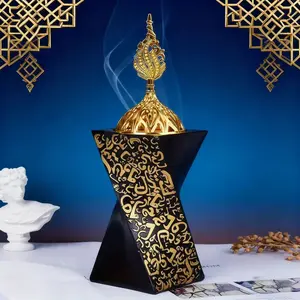 Cross-Shaped Resin Incense Burner, Creative Middle Eastern Design, Aromatic Diffuser, Handmade Craftsmanship, Ideal Gift