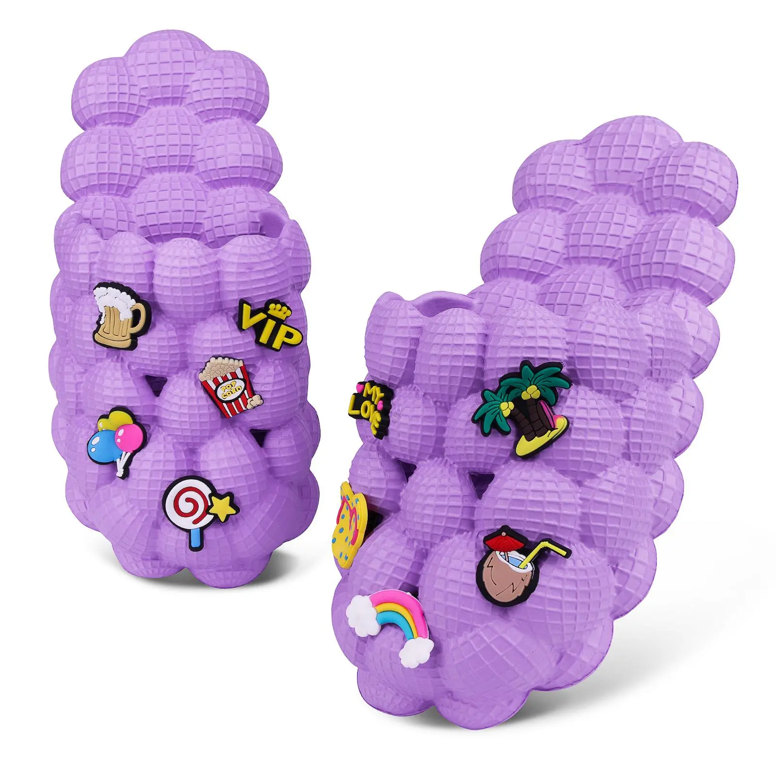 Girls and Man Bubble Slide Slippers Fun Litchi Massage Bubble Slide Anti slip Home Slippers Beach Sandals