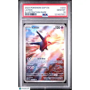 2024 Pokemon SSP EN-Surging Sparks Latios Illustration Rare PSA 10 *Slab Chipped