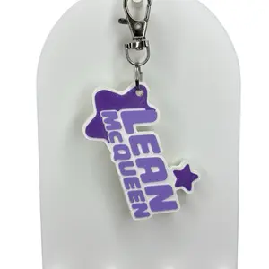 Lean McQueen Star Keychain – 3D Printed Collab with Twitch Streamer | Purple & White Charm | Gamer Gift | Streamer Merch | Limited Edition