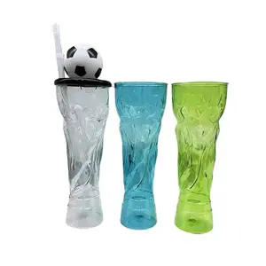 Disposable 500ML Football Fan Beer Cups - Disposable Tableware for Home Football Match Viewing Gatherings (Random Color Shipping)