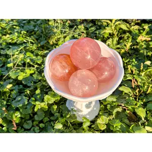 Gemmy Pink Madagascar Rose Quartz Sphere - Small, Medium, or Large Sizes Available