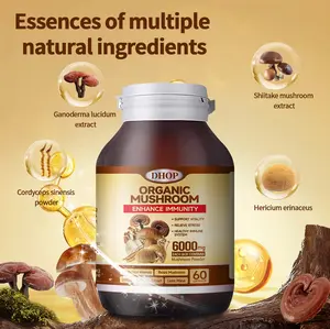 DHOP Organic Mushroom Blend Dietary Capsules - Healthcare, Immune Support Supplement