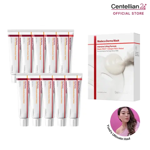 [TikTok Exclusive] [Centellian24] Yumi's Ultimate Haul | 10x Madeca Cream Time Reverse + 10x Intensive Formula Sheet Mask | Daily Hydrating Repair with Cica, Hyaluronic Acid & Radiance Boost | Korean Skincare Recovery Kit Derma