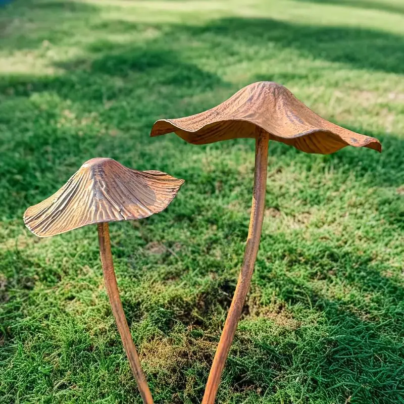 Mushroom Shaped Garden Decoration, Rustproof Metal Mushroom Decoration, Garden Decoration Supplies for Farm & Grassland